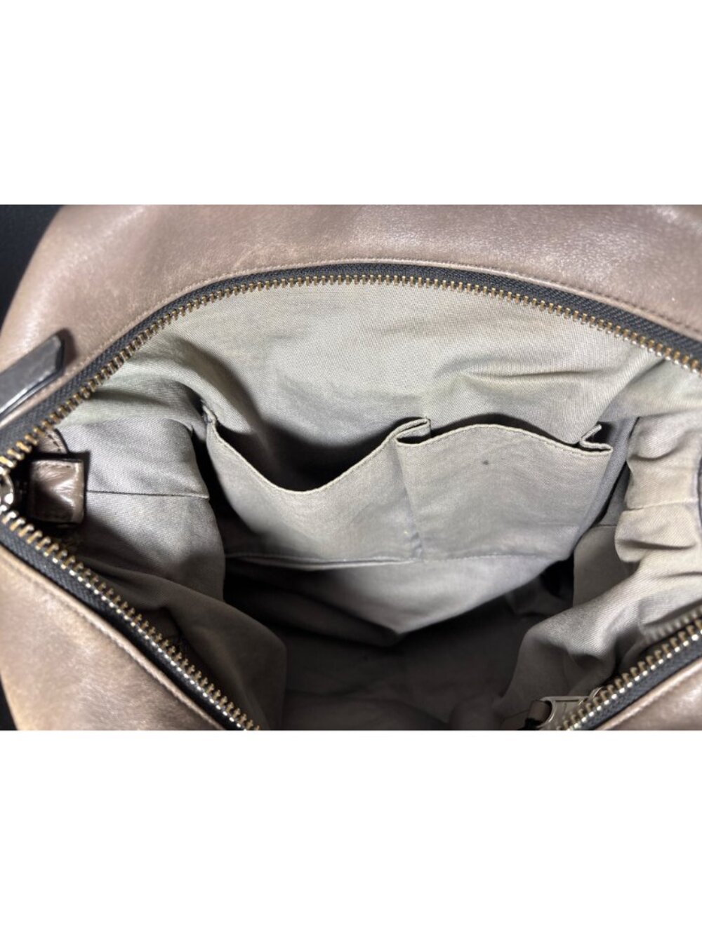 Coach Legacy Rory Satchel Leather Purse No. 19902 Taupe & Black Two-Tone Pebbled - Picture 16 of 16
